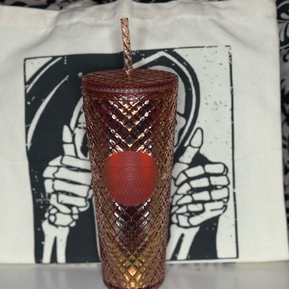 Starbucks orange Tumbler with Straw